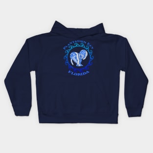 Plantation Key Florida Vacation Tribal Manatees Kids Hoodie